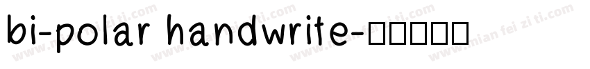 bi-polar handwrite字体转换